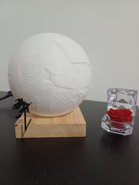 Lámpara de Luna con Foto o Texto Personalizada – Regalo Único