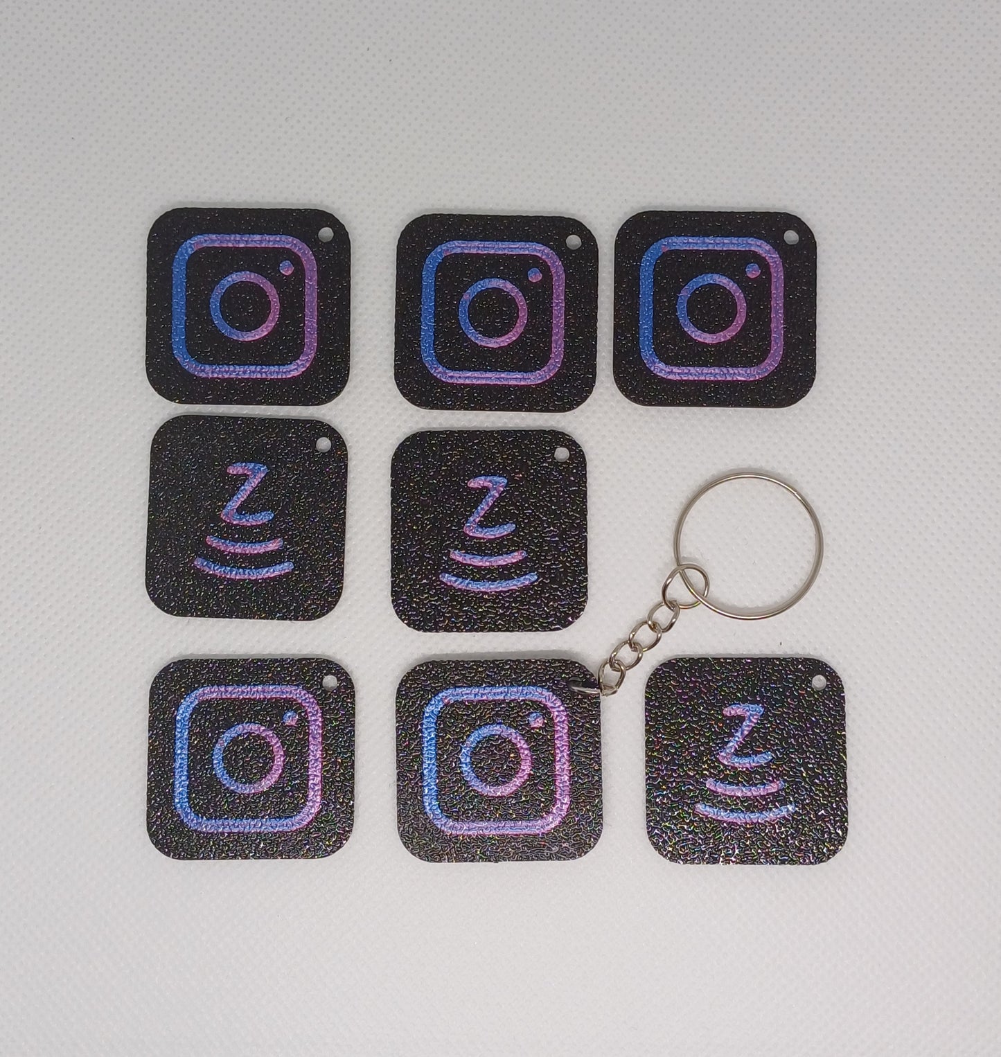 Llavero Instagram o TikTok con tecnología NFC