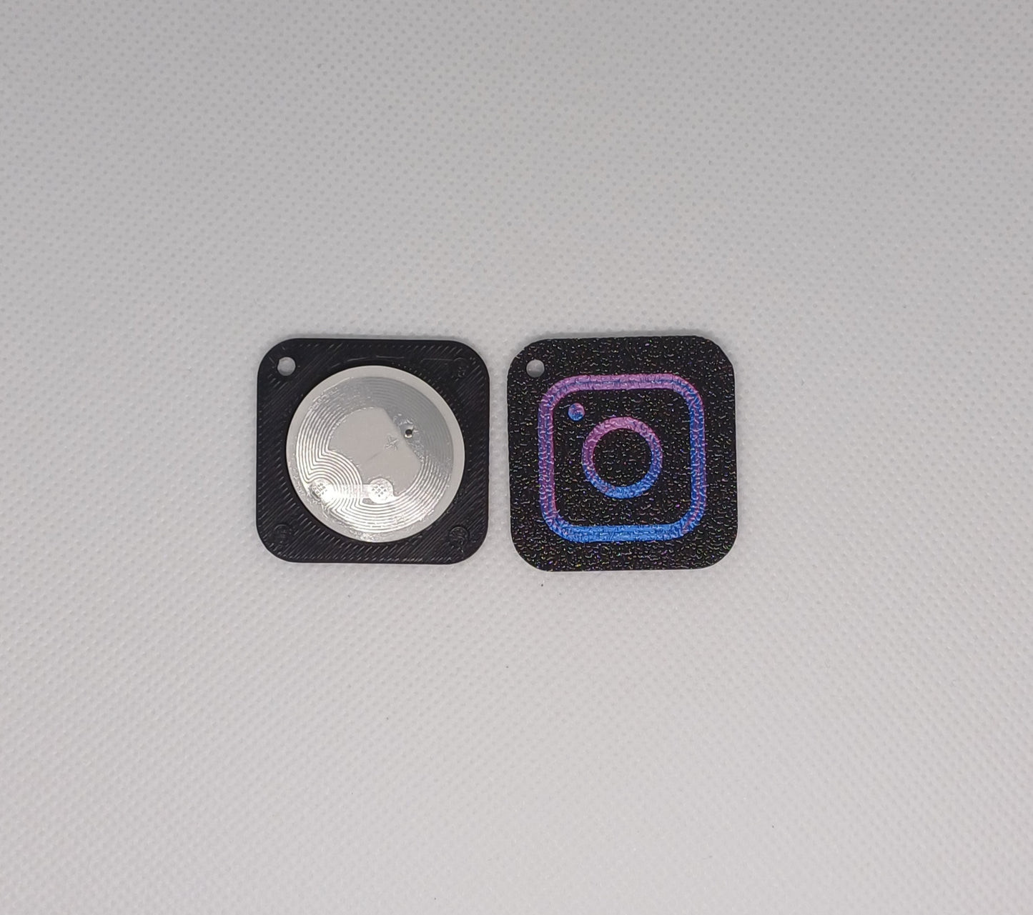 Instagram or TikTok keychain with NFC technology