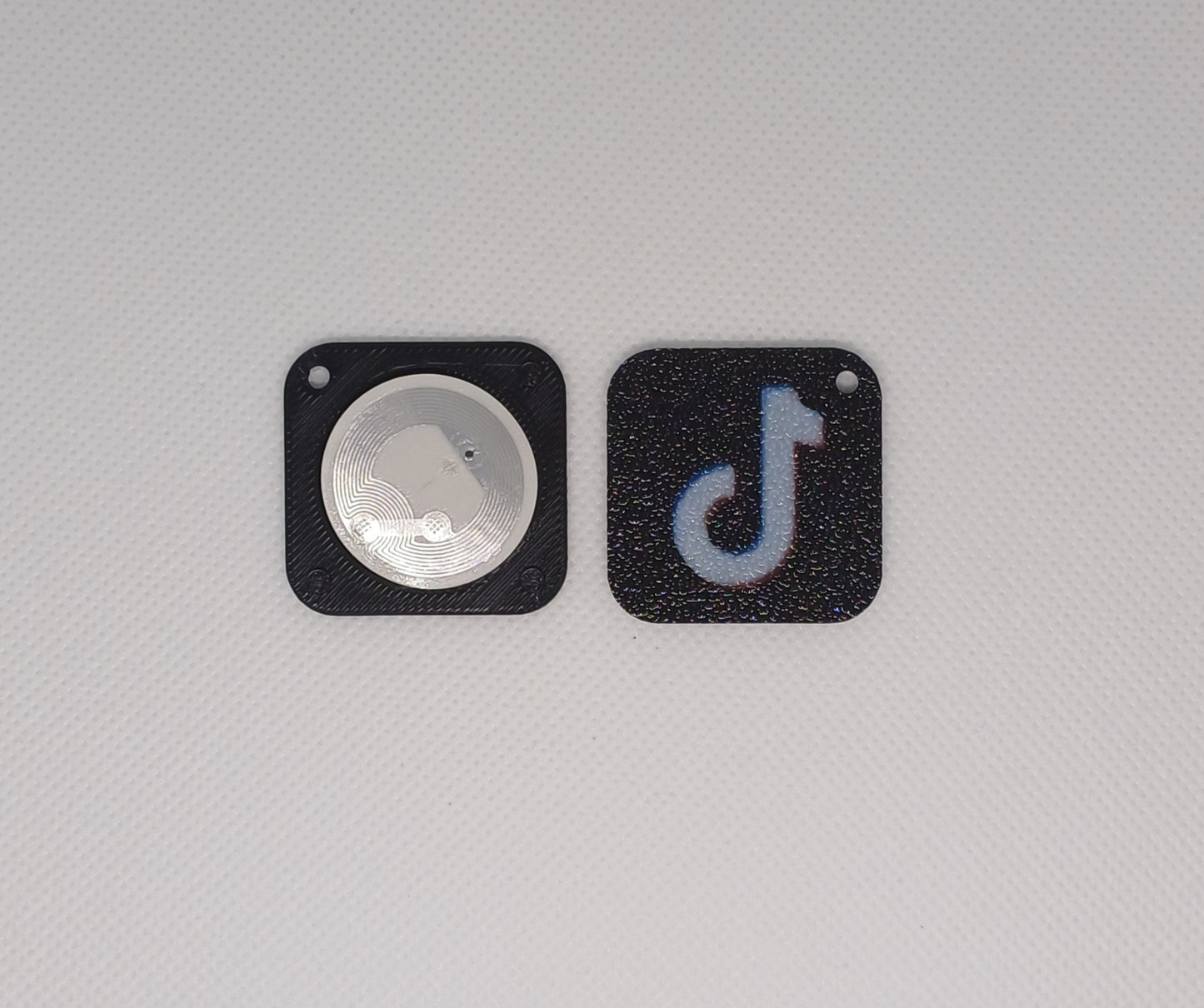 Instagram or TikTok keychain with NFC technology